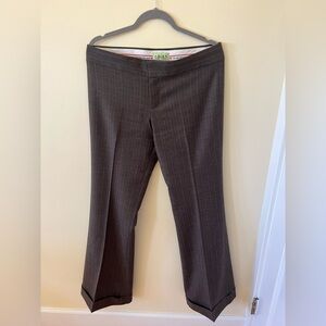 Juicy Couture Brown 100% Virgin Wool Bell Bottom Pants